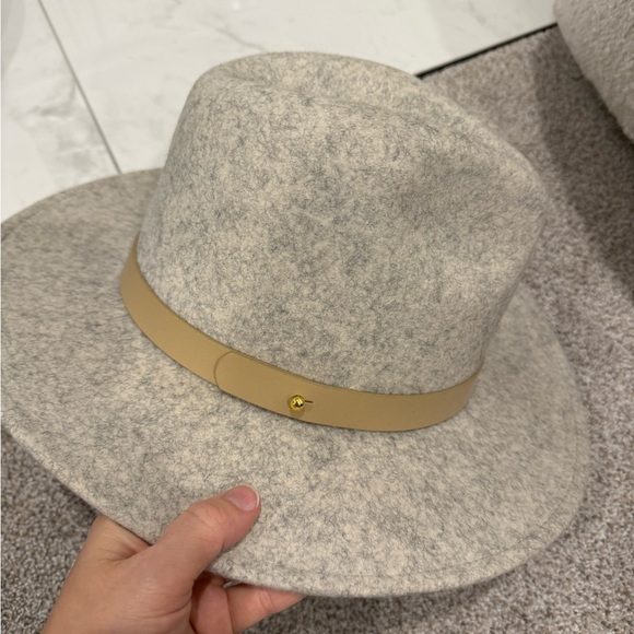 NWOT Lack Of Color Grey The Mack Fedora Leather Band Trim Boho Hat in Size M/57 - Picture 5 of 7